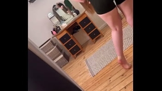 [Sexy Teen, Fat Ass, Curvy] Webcam White Spandex Leggings